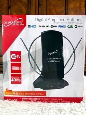 SuperSonic Digital Amplified Antenna - Designed to Receive 1080 HDTV Broadcast